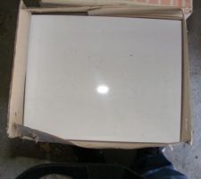 La faience pour le haut de la salle de bains