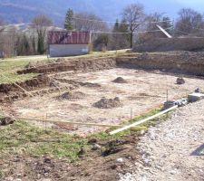 Les fouilles pour couler les fondations