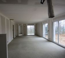 Salon/Salle à manger vu de la cuisine