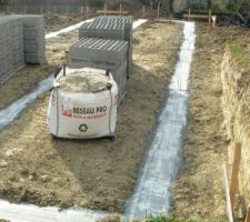 Coulage des fondations des murs du vide sanitaire !!!