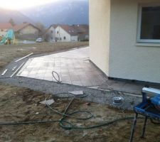 Pose de carrelage terrasse 2&egrave;me jour