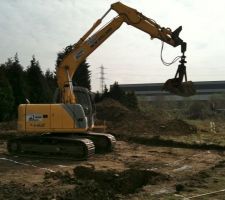 La pelleteuse en action