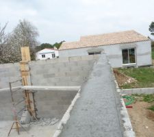 Coulage de la ceinture du garage.