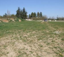 Voici le terrain à partir du fond du jardin.