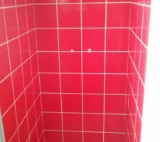 Fa&iuml;ence pos&eacute;e dans la douche du rdc