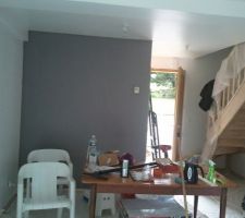 Encore un mur gris dans le salon...