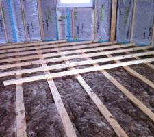 Isolation plancher et pose lambourdes