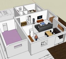 Plan rdc en utilisant Google Sketchup