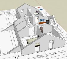 Plan etage en utilisant Google Sketchup