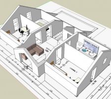 Plan etage en utilisant Google Sketchup