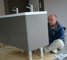 Le meuble double vasque de la salle de bain