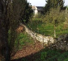 Vue de la route des deux parties du terrain