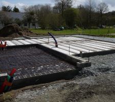 Seul le garage sera sur une dalle pleine.