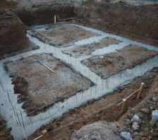 Semelles Filantes coul&eacute;es