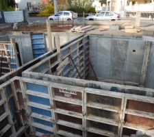 R&eacute;alisation des murs de la cave en BA