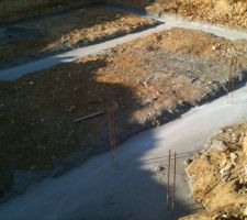 Coulage des fondations - c&ocirc;t&eacute; droit