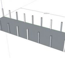 PRINCIPE DE LA CREATION DU CHASSIS.
A VENIR DESSUS, ON TROUVERA LA SABLIERE ET 8 A 9 FERMES.