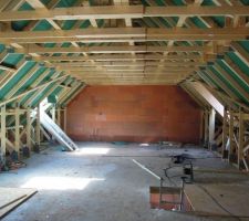 La charpente vue de l'intérieur