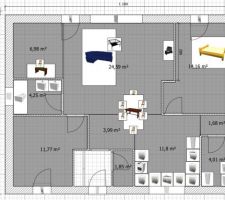 Plan sans la troisième chambre fermée