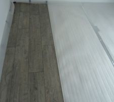 Parquet de la chambre / Dressing commenc&eacute;