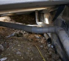 Tuyau d'evacuation en Vide sanitaire
pr&eacute;pa plancher