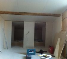 Pose du placo d'une chambre