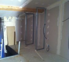 Placard en placo en construction