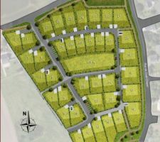 Plan du lotissement "Les C&ocirc;teaux de St Joachim"