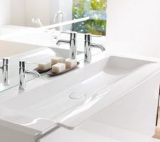 Burgbad meuble vasque double robinets - Pour notre salle de bain