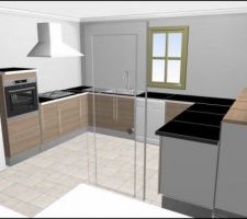 Cuisine finition noyer