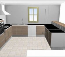 Cuisine finition noyer