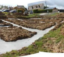 Vue pano des fondations finalisées