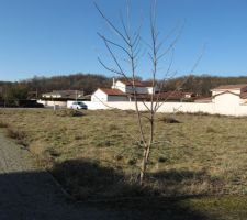 Notre terrain (avec sur 2 c&ocirc;t&eacute;s, des chemins pi&eacute;tons)