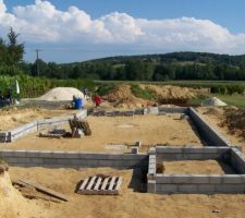 Parpaings de la dalle