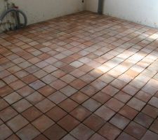 Carreaux de terre cuite avant jointoiement