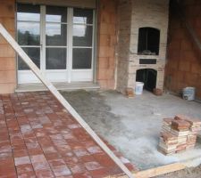 Carreaux de terre cuite avant jointoiement