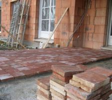 Carreaux de terre cuite avant jointoiement