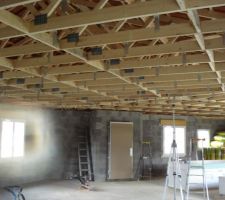 Mise en place des rails pour les plafonds