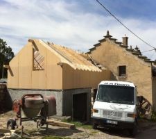 L ossature bois vue du coté nord