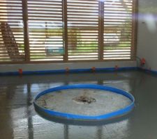 Coulage de la chappe de propretée