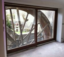 Vue de la roue a aubes depuis le séjour