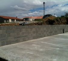 &Eacute;l&eacute;vation des murs du sous-sol.