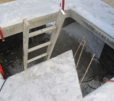 Photo de la tremis d'escalier de l'étage pour recevroir notre futur escalier en béton hélicoidale