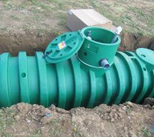 La cuve de récupération des eaux pluviales