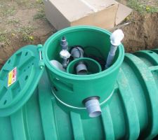 La cuve de récupération des eaux pluviales