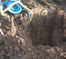 Trou pour la fosse à compteur d'eau