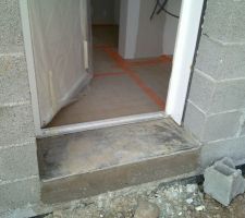 Seuil de porte réalisé