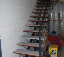 L'habillage de l'escalier vas donner le ton