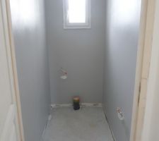 Peinture gris perle des toilettes