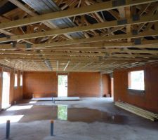 Mise en place des suspentes et fourrures